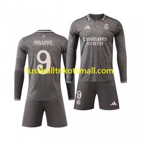 Fußballtrikots Real Madrid Kylian Mbappé 9 Kinder 2024-2025 Langarm 3rd trikot kaufen